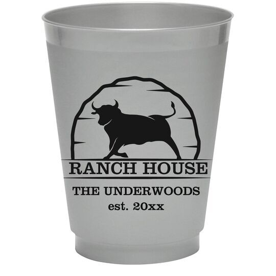 Bull Ranch House Colored Shatterproof Cups